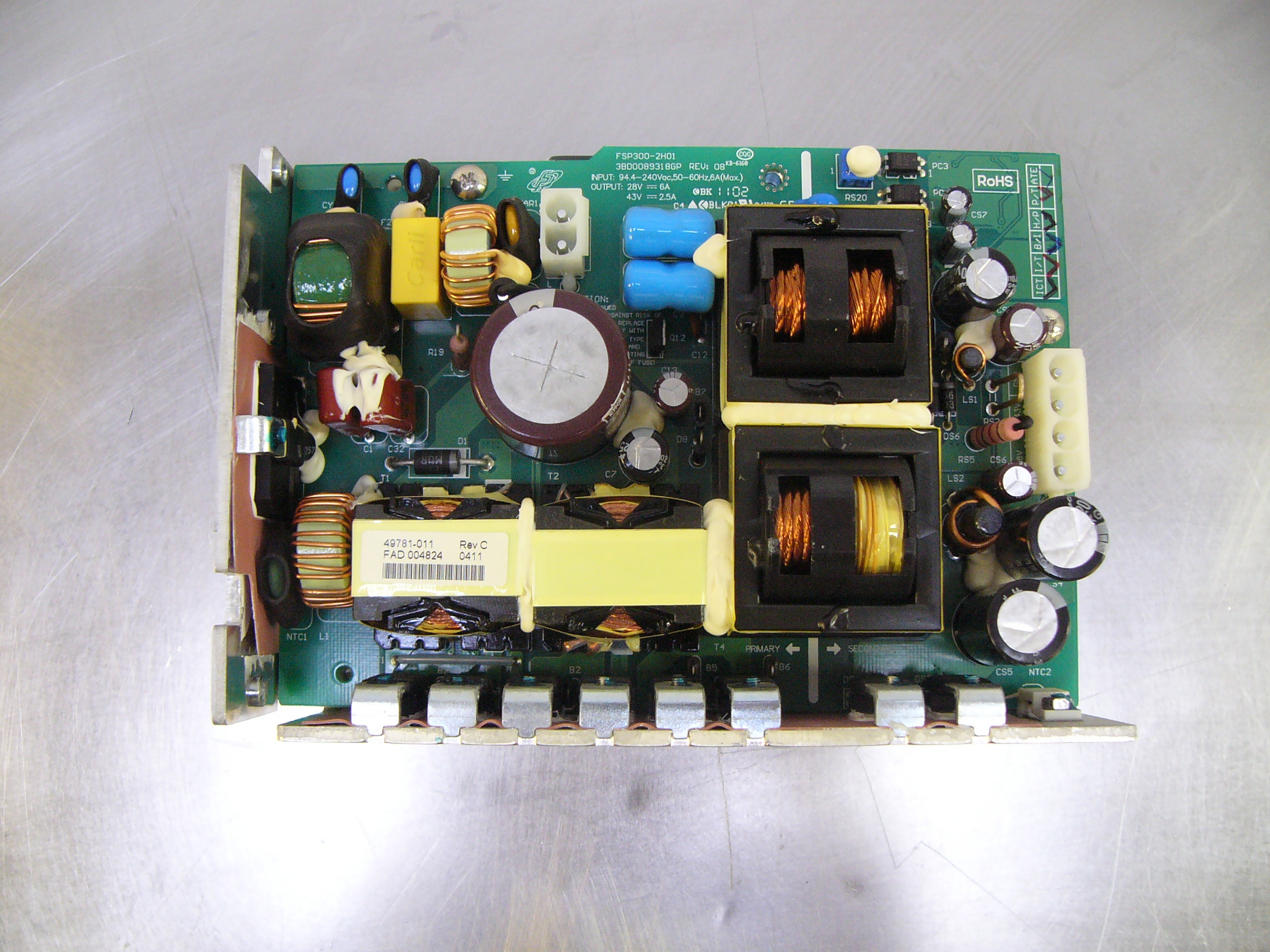 49781-011 -  - AC Power Supply, Zebra XI4 series 140XI4, 170XI4, 220Xi4, P1007557